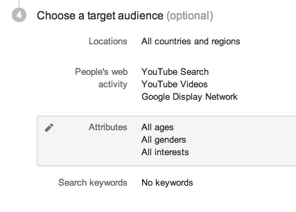 YouTube advertising - target audience